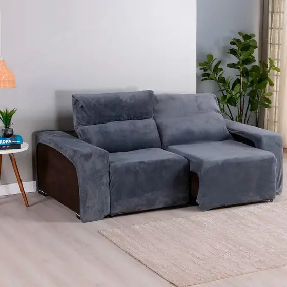 CAPA PARA SOFÁ RETRÁTIL DE 2 LUGARES SUPER LUXO EM MANTA LUXO SOFT