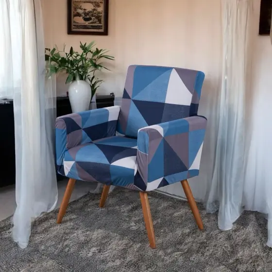 Capas Poltrona Nina Decorativa Sala Recepção Escritório Estampada