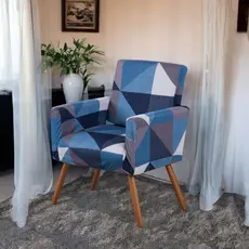 Capas Poltrona Nina Decorativa Sala Recepção Escritório Estampada