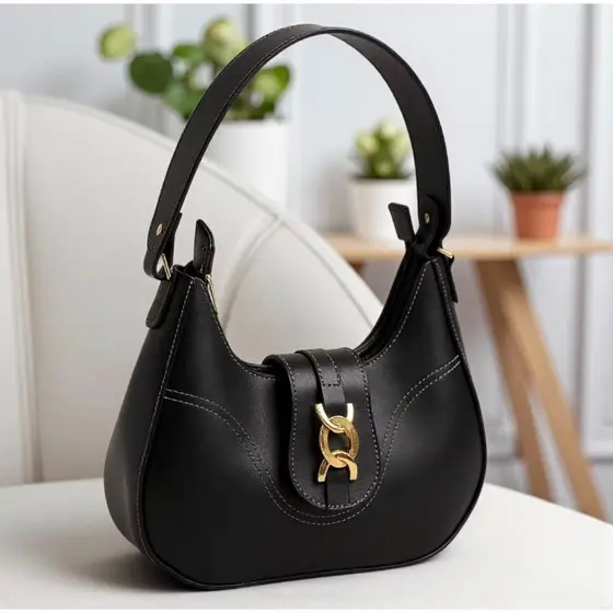 Bolsa Lunna Meia Lua de Ombro Feminina Casual Estilosa Baguete