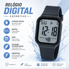 Relógio Masculino e Feminino Esportivo Digital A Prova D Água