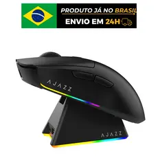 Mouse Gamer AJAZZ AJ139 V2 MC Wireless 22000DPI 1000Hz PAW3311 Com Dock Carregamento + Grips