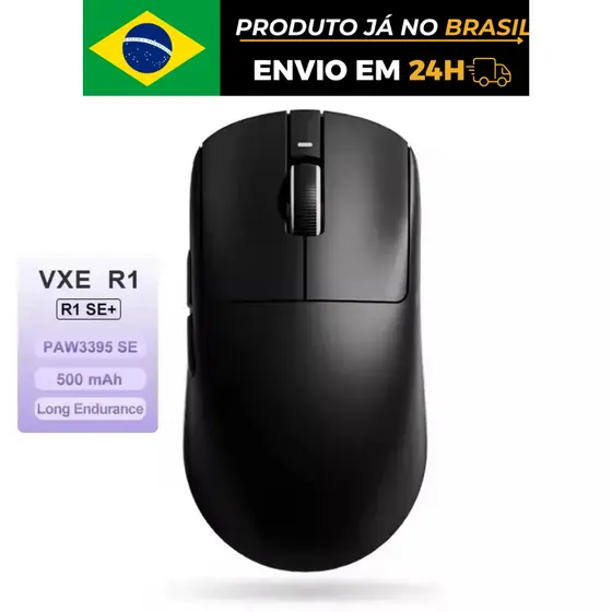 Mouse Gamer VXE Dragonfly R1 SE PAW3395 Wireless Tri Mode Bluetooth 2.4GHz USB-C Original