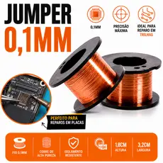 Fio Jumper Cobre Esmaltado 0.1mm Reparo Placa Mãe Celular Smartphone Manutenção Eletrônica Solda Chip Bga Retrabalho