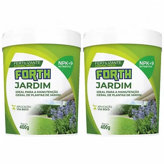 kit com 2 unidades do forth jrdim 400g adubo ideal para suas plantas e jardim