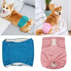 Fralda para Pet Roupa Íntima Higiênica Reutilizável Calça Fisiológica Impermeável Lavável Fêmea Macho LR-0340/LR-0341
