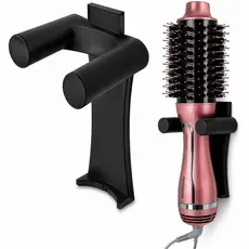 Suporte Escova Secadora Universal Preto Branco Organizador Banheiro Sem Furo Protege As Cerdas