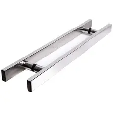 Puxador Chato Polido em Aço Inox 60cm para Porta De Vidro/Madeira/Alumínio