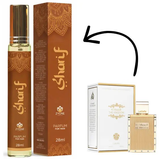Perfume Árabe Masculino Sharif 28ml Zyone - 12h Fixação - Perfume Amadeirado Suave