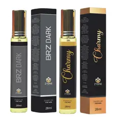 Kit 2 Perfumes Masculinos 28ml Zyone - Charmy + Brz Dark - Perfume Masculino Amadeirado