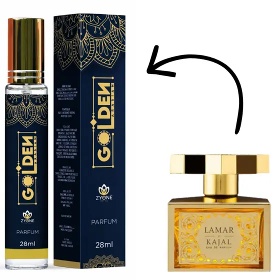Perfume Arabe Unissex Golden Arabian 28ml  Zyone - 12h Fixação - Perfume Oriental Âmbar