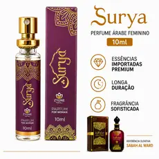 Perfume Árabe Feminino Surya 10ml  Zyone - Floral Intenso - Alta fixação, Luxo, Elegância
