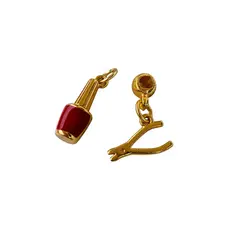 Berloques Semi Joia para pulseiras Manicure Alicate Esmalte