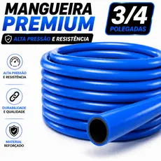 Mangueira 3/4 Jardim Azul Laranja 10m a 40m Reforçada Alta Pressão Flexível Irrigação Quintal Sítio