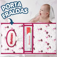 Necessaire Porta Fraldas Lenço Umedecido Bebê Estampa Bailarina Premium Bolsa Maternidade Portátil