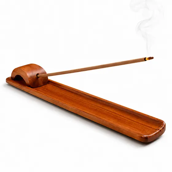 Incensario Bambu Porta Incenso 22cm Suporte Para Incenso Decoracao Zen Aromaterapia Artesanal