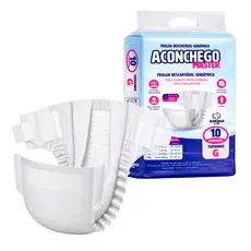 Fralda Geriátrica Uso Adulto Descartável Aconchego Alta Absorção 10 Un Premium