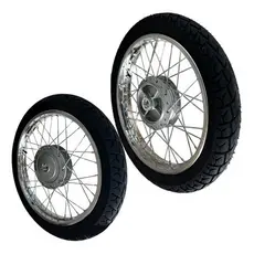 Par Aro Roda Cg Titan Fan 150 Todos os Anos Es Ks Montada Com Pneus