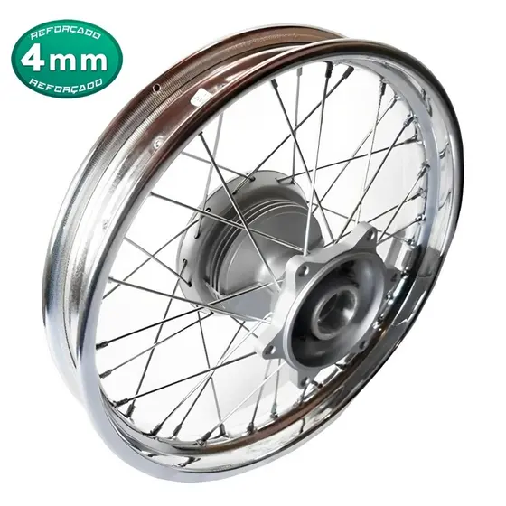 Roda Aro Jante Traseiro Nxr Bros 125 150 160 Raio 4mm Montada