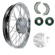 Aro dianteiro Cg Titan Fan + Espelho + Patim + Rolamentos Moto 125 Ano 2000 ate 2008