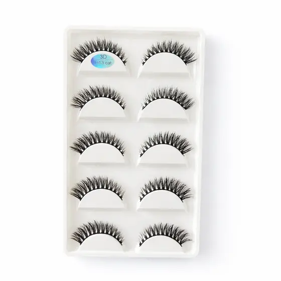 Cilios postiços 3D H13 CAT - Cartela com 05 pares