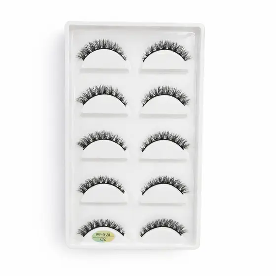 Cilios postiços 3D E08 MINI - Cartela com 05 pares