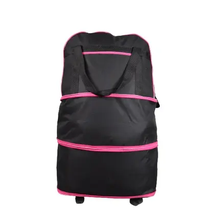 Bolsa para Sacoleira,Mala De Viagem Grande C/rodinhas 3 Aberturas Expans铆vel Dobr谩vel