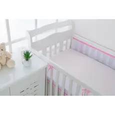 Tela Respiráveis Protetora Berço Padrão Americano rosa