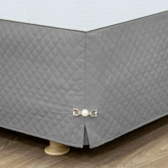 Saia Protetora para cama Box King Size Matelada Ultrassônico c/ Pingente e Pedra
