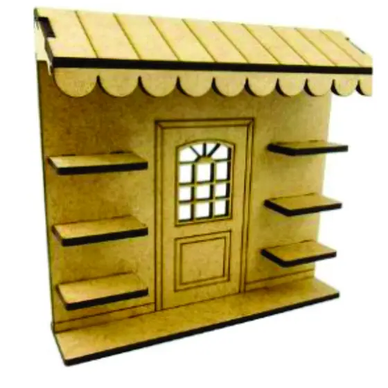 Frente de vendinha para mini cenário MDF