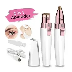 Depilador 2 EM 1 Elétrico Portátil Recarregavel Usb Caneta Depiladora de Sobrancelha/Rosto/Buço