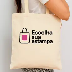 Ecobag Personalizada Com Sua Logo Ou Frase ou Desenho Bolsa Algodão Cru Ecológica Presente Criativo