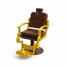 Miniatura Cadeira Articulada de Barbeiro Vintage Decorativa e Decoração Para Barbearia, Salão Masculino Presente Barbeir