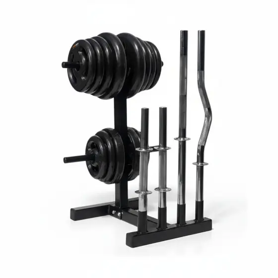 Suporte De Academia Organizador 300kg Profissional De Barras E Anilhas