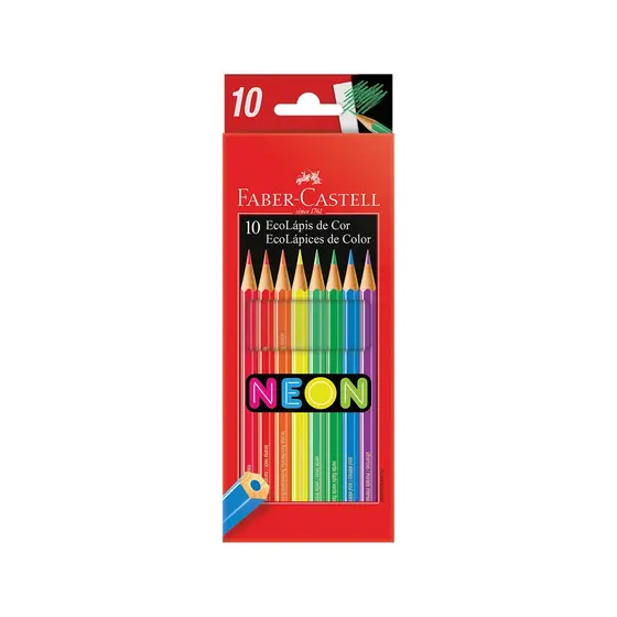 Lápis de Cor Neon 10 Cores Faber-Castell