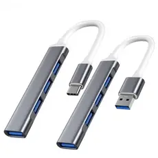 Hub Usb 3.0 de 4 Portas de Alta Velocidade Compacto e Eficiente Expansor USB Pc Notebook Multi Portas 4 EM 1 Hubs Led
