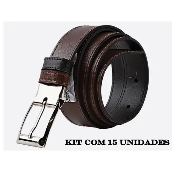 Kit 15 Unidades Cinto Masculino Dupla Face Oferta Limitada Estoque Esgotando