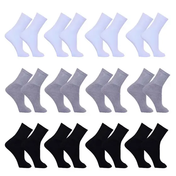 Kit 12 Pares Meias Esportiva Masculino Cano Alto Sport Oferta Imperdível