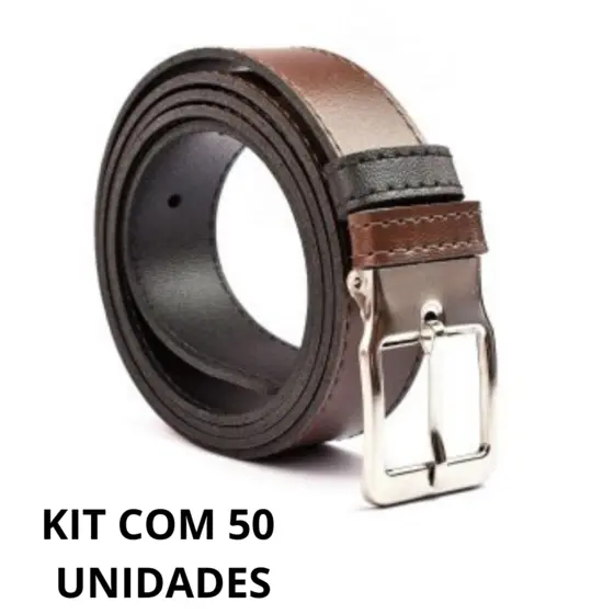 Kit 50 Unidades Cinto Masculino Dupla Face Oferta Limitada Estoque Esgotando