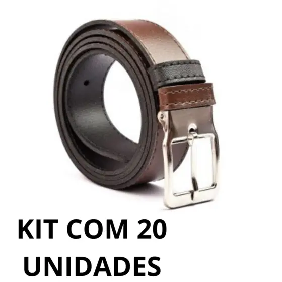 Kit 20 Unidades Cinto Masculino Dupla Face Oferta Limitada Estoque Esgotando