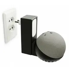 Suporte para Alexa Echo Dot 4 / 5 - Tomada Compartimento para Fios