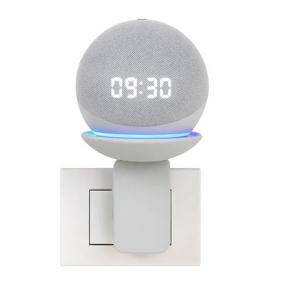 Suporte para Alexa Echo Dot 4 Tomada Compartimento para Fios