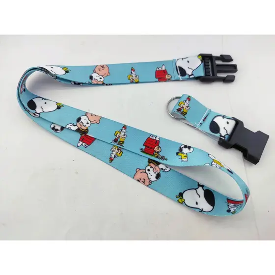 Cordão para pescoço Snoopy chaveiro com engate rápido para moto, chaveiro, Chupeta ou crachá