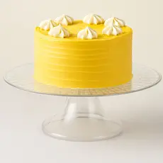 Boleira Lapidada Cristal 30cm Transparente Luxo Suporte Bolo Fruta Decoração Festa Enfeite de Mesa