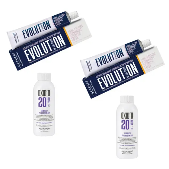 Kit 2 Colorações Evolution Alfaparf +  2 Ox De 90ml