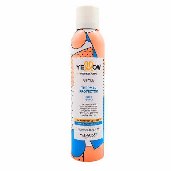 Spray Protetor Térmico Yellow Style 250ml - Máxima segurança contra Chapinha e Secador