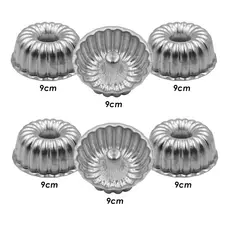Kit 6 Forma Mini Bolo Vulcao Decorada 9x4 Gomada