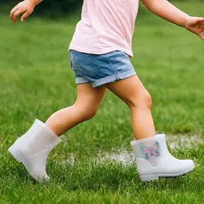 Galocha Infantil Glitter Menina Feminina Bota Criança Leve Confortável Solami