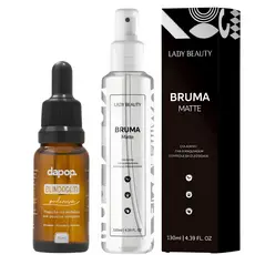 Kit Bruma Fixadora Matte 130ml - Lady Beauty + Blindagem Poderosa Diluidor, Fixador Primer Dapop