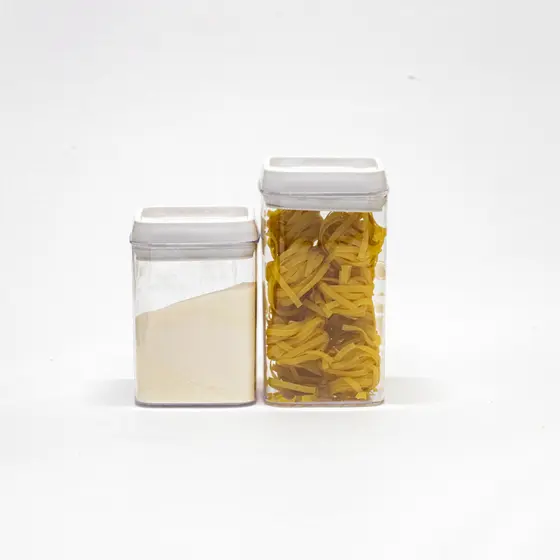 Kit 2 Potes Mantimentos de 1 Pote hermetico de 2,3 Litros e 1 Pote de 1,7 Litros